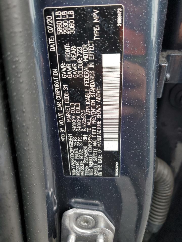 2021 Volvo Xc60 T8 Recharge Inscription Express VIN: YV4BR0DK9M1685641 Lot: 84269215