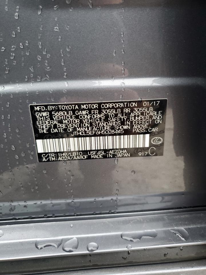 2017 Lexus Ls 460 VIN: JTHCL5EF6H5028445 Lot: 90485495