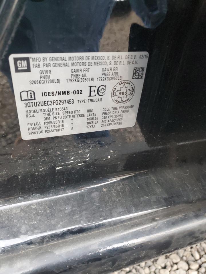 2015 GMC Sierra K1500 Sle VIN: 3GTU2UEC3FG297453 Lot: 89841435