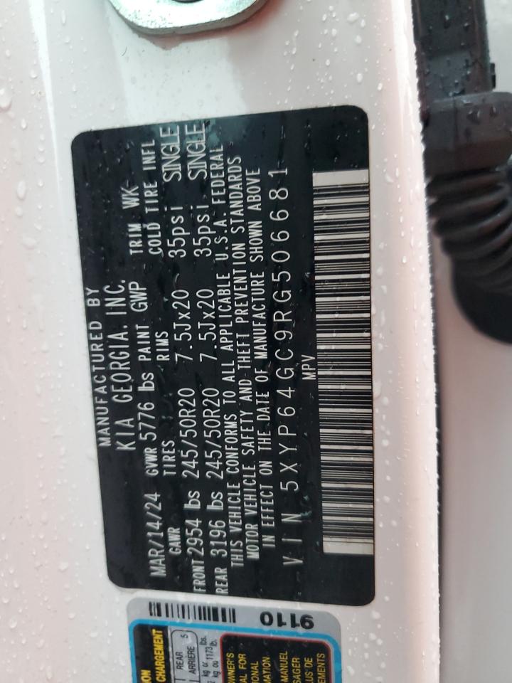 2024 Kia Telluride S VIN: 5XYP64GC9RG506681 Lot: 85716115