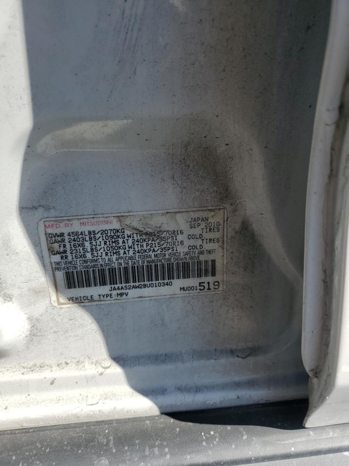 2011 Mitsubishi Outlander Es VIN: JA4AS2AW2BU010340 Lot: 82574705