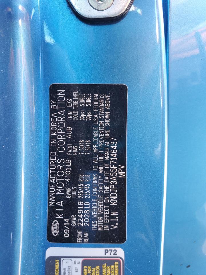 2015 Kia Soul + VIN: KNDJP3A55F7146437 Lot: 86157105