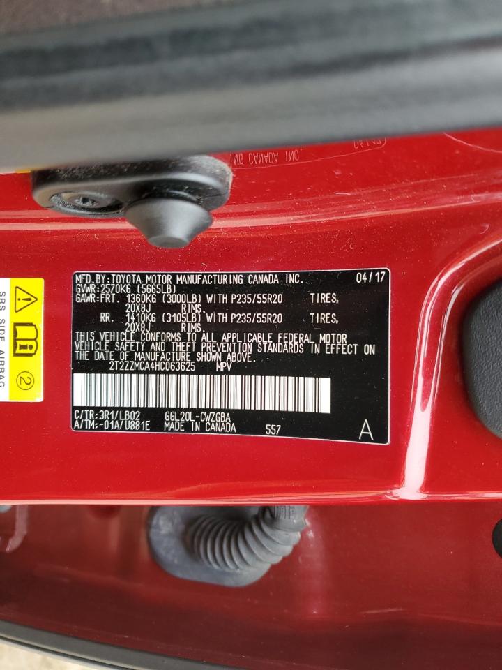 2017 Lexus Rx 350 Base VIN: 2T2ZZMCA4HC063625 Lot: 85350025