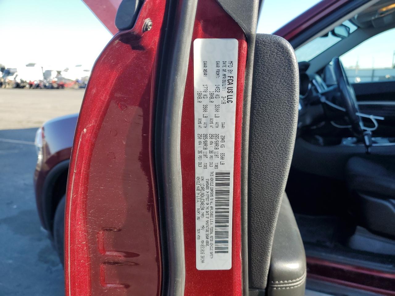 2018 Dodge Durango Sxt VIN: 1C4RDJAGXJC346134 Lot: 84741385