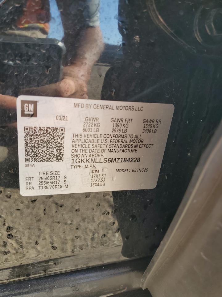 2021 GMC Acadia At4 VIN: 1GKKNLLS6MZ184228 Lot: 85146905