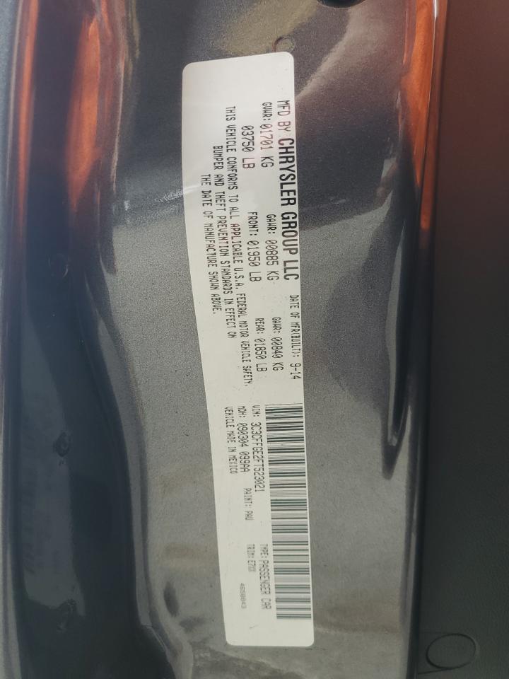 2015 Fiat 500 Electric VIN: 3C3CFFGE2FT523021 Lot: 82182405