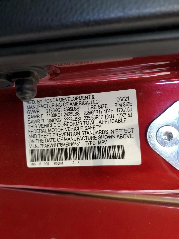 2021 Honda Cr-V Se VIN: 7FARW1H76ME016681 Lot: 86475725