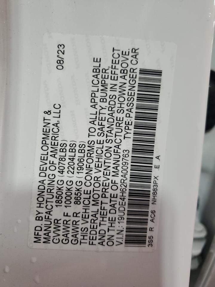 2024 Acura Integra A-Spec Tech VIN: 19UDE4H62RA009763 Lot: 87195485