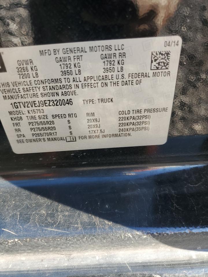 2014 GMC Sierra K1500 Slt VIN: 1GTV2VEJ9EZ320046 Lot: 89848215