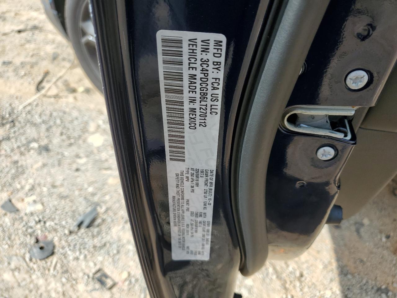 2020 Dodge Journey Crossroad VIN: 3C4PDCGB6LT270112 Lot: 84964645