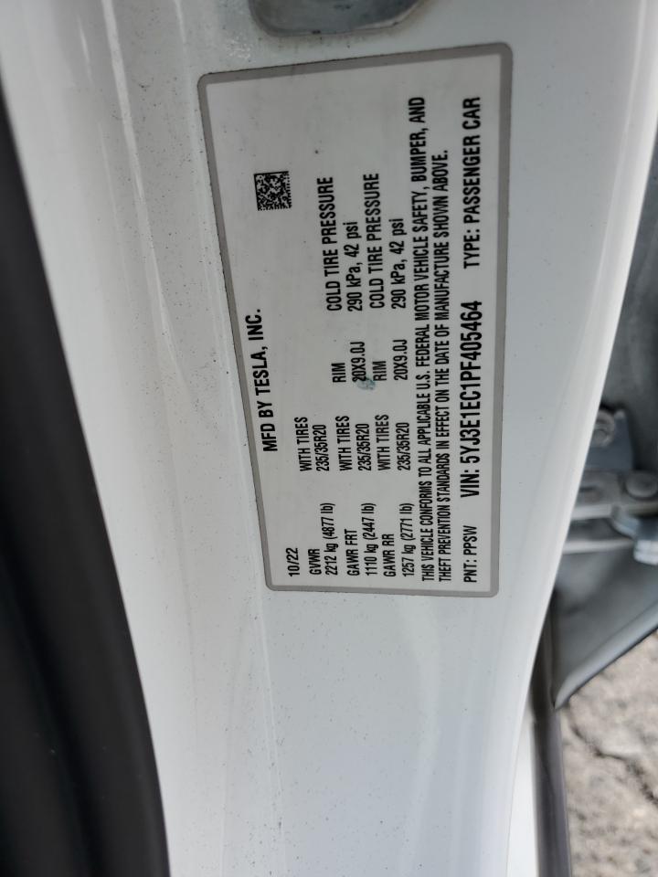 2023 Tesla Model 3 VIN: 5YJ3E1EC1PF405464 Lot: 85480985
