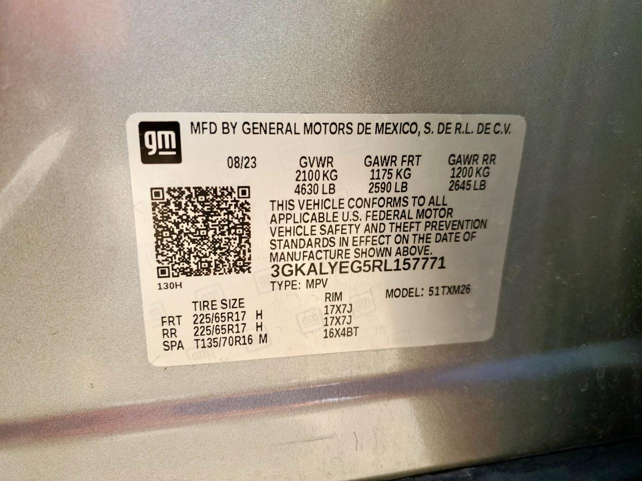 2024 GMC Terrain At4 VIN: 3GKALYEG5RL157771 Lot: 86464885
