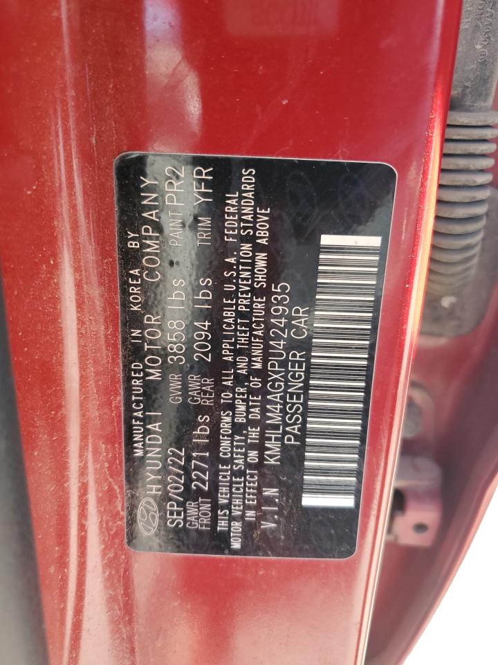 2023 Hyundai Elantra Sel VIN: KMHLM4AGXPU424935 Lot: 82447625