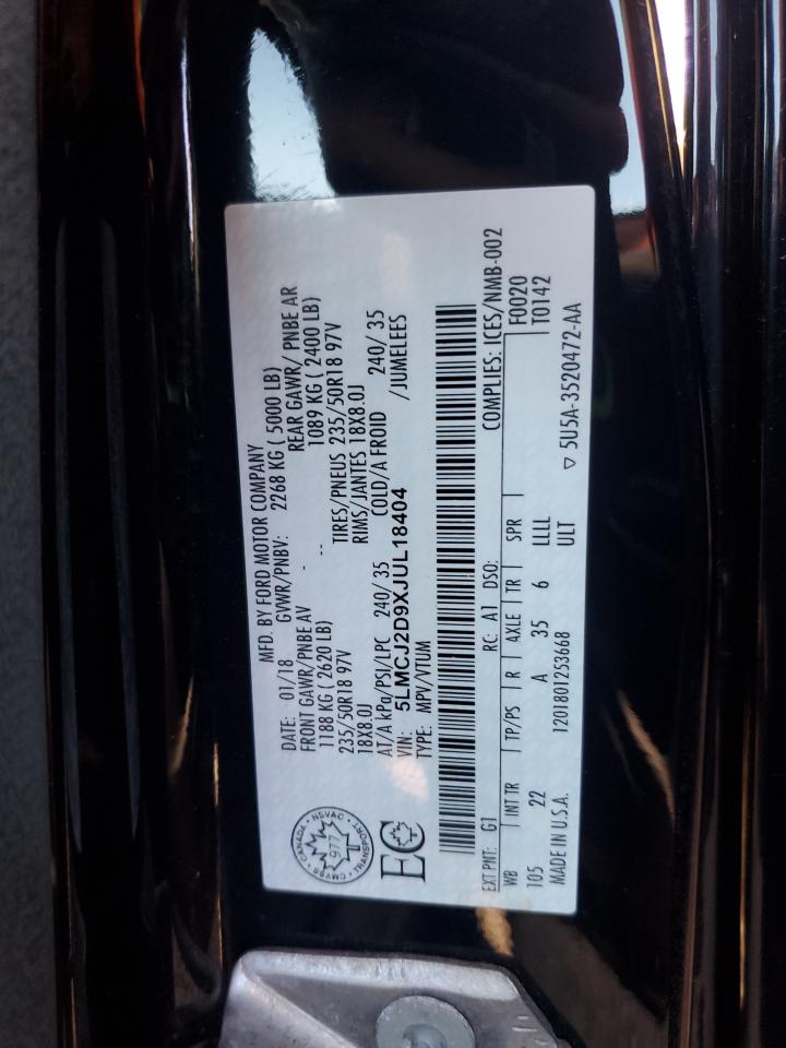 2018 Lincoln Mkc Select VIN: 5LMCJ2D9XJUL18404 Lot: 84548205