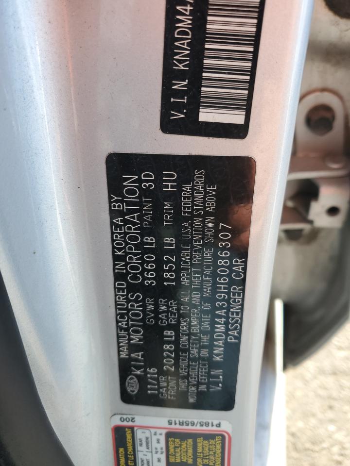 2017 Kia Rio Lx VIN: KNADM4A39H6086307 Lot: 82556435