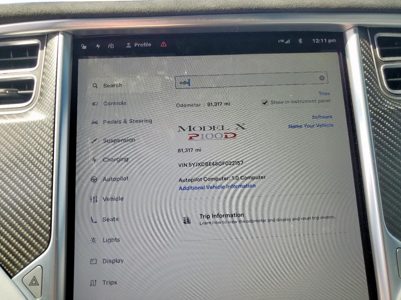 2016 Tesla Model X VIN: 5YJXCBE48GF022157 Lot: 82391195