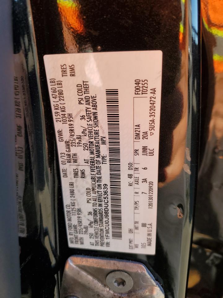 2013 Ford Escape Titanium VIN: 1FMCU0J98DUC53639 Lot: 82425935