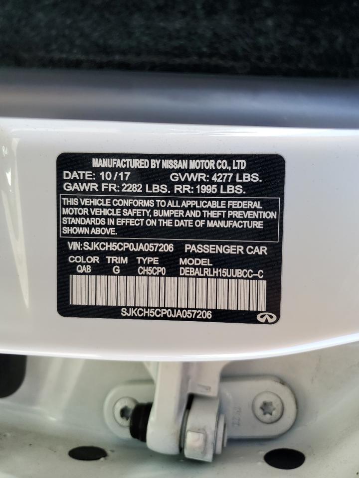 2018 Infiniti Qx30 Base VIN: SJKCH5CP0JA057206 Lot: 86137685