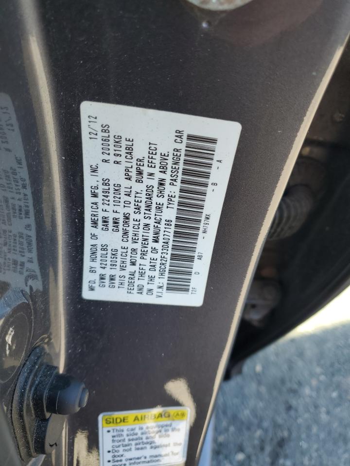 2013 Honda Accord Lx VIN: 1HGCR2F33DA077186 Lot: 86157325