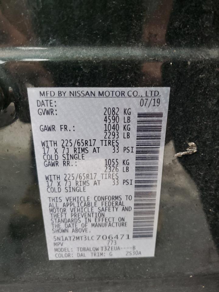 2020 Nissan Rogue S VIN: 5N1AT2MT3LC706471 Lot: 86213935