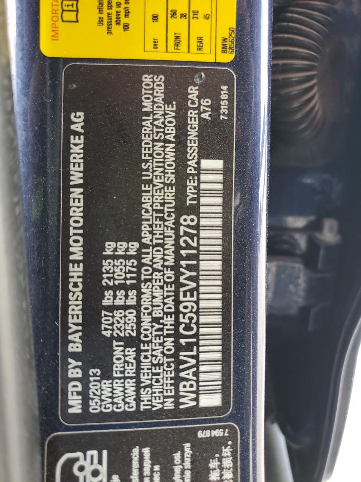 2014 BMW X1 xDrive28I VIN: WBAVL1C59EVY11278 Lot: 87079775