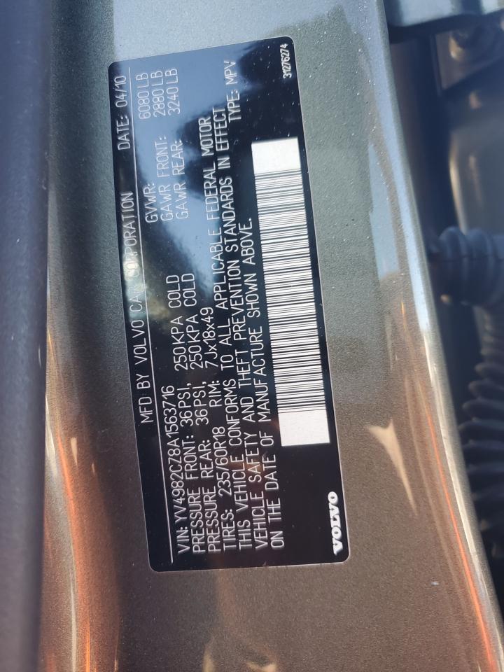 2010 Volvo Xc90 3.2 VIN: YV4982CZ8A1563716 Lot: 85901655