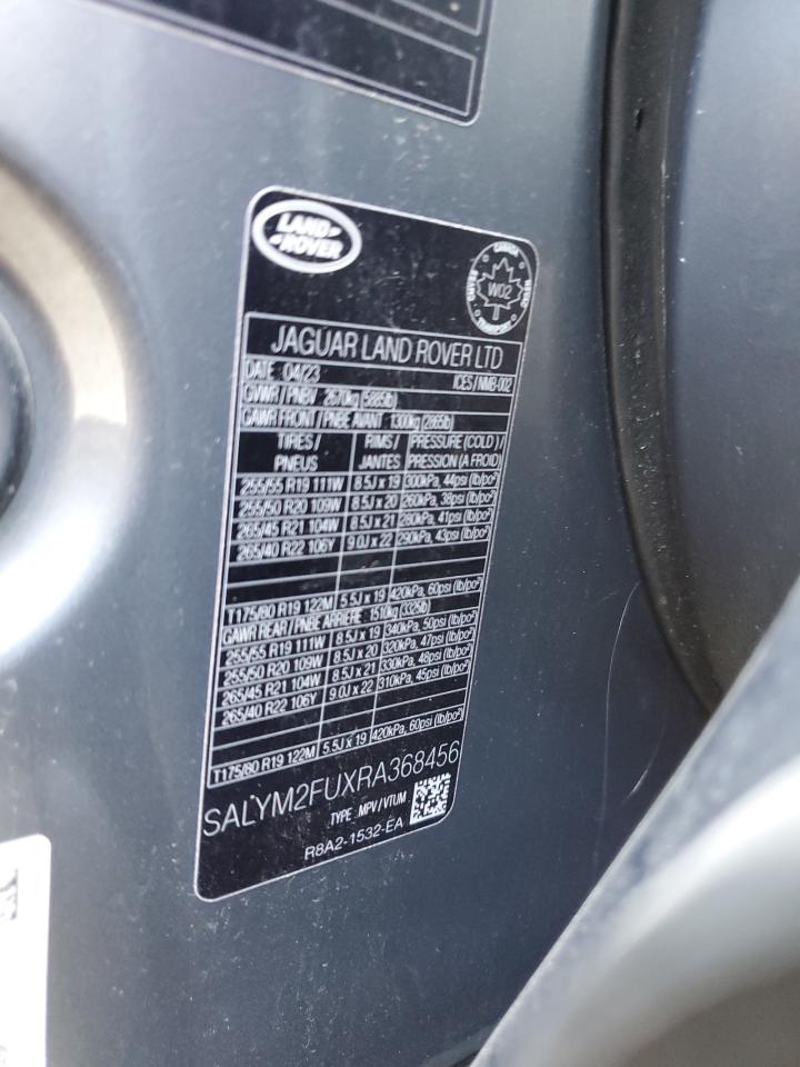 2024 Land Rover Range Rover Velar Dynamic Hse VIN: SALYM2FUXRA368456 Lot: 85535605