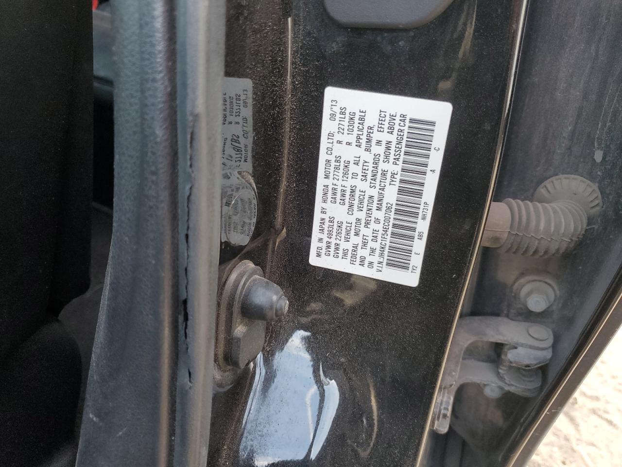 2014 Acura Rlx Tech VIN: JH4KC1F54EC007062 Lot: 89866145