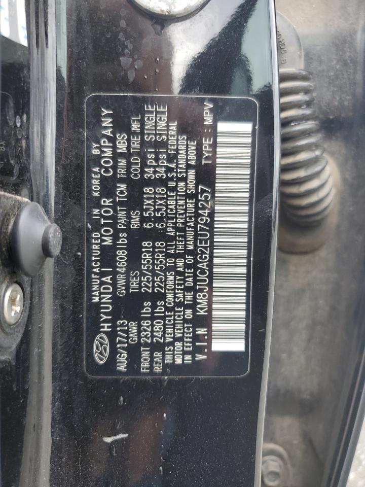 2014 Hyundai Tucson Gls VIN: KM8JUCAG2EU794257 Lot: 85304265