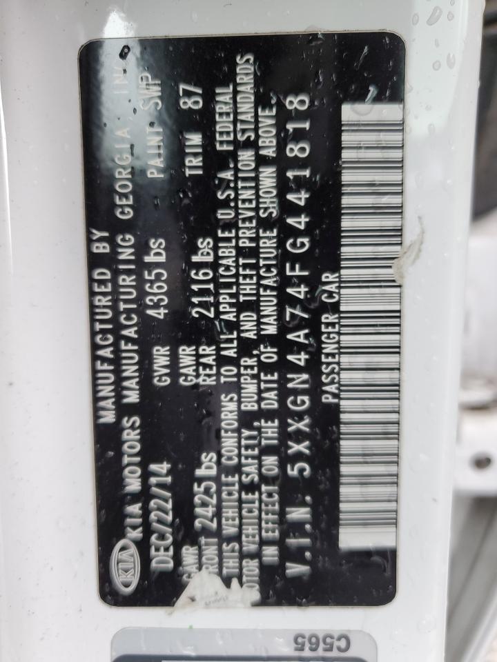 2015 Kia Optima Ex VIN: 5XXGN4A74FG441818 Lot: 85192235