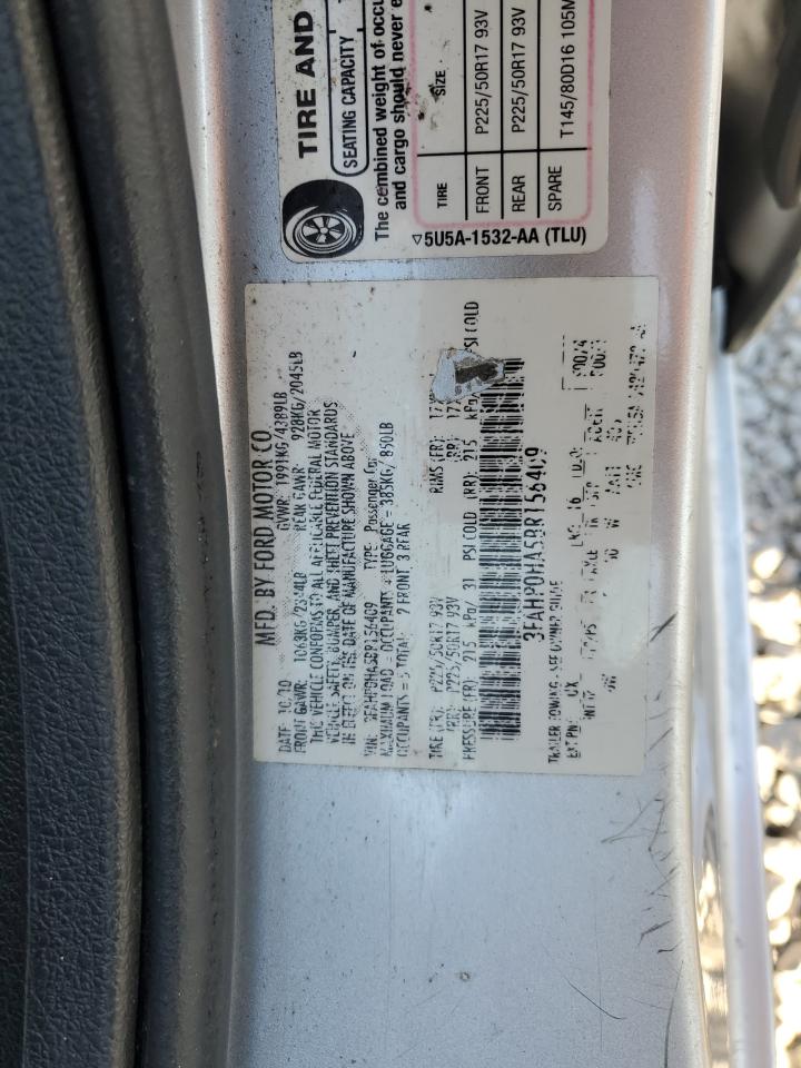 2011 Ford Fusion Se VIN: 3FAHP0HA5BR156409 Lot: 86269795