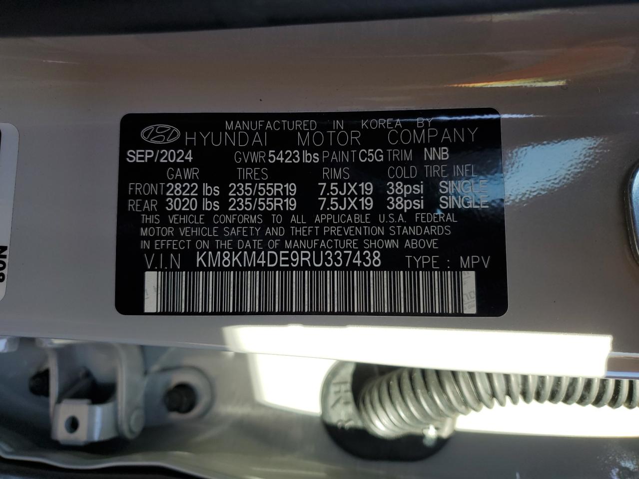 2024 Hyundai Ioniq 5 Se VIN: KM8KM4DE9RU337438 Lot: 81526695