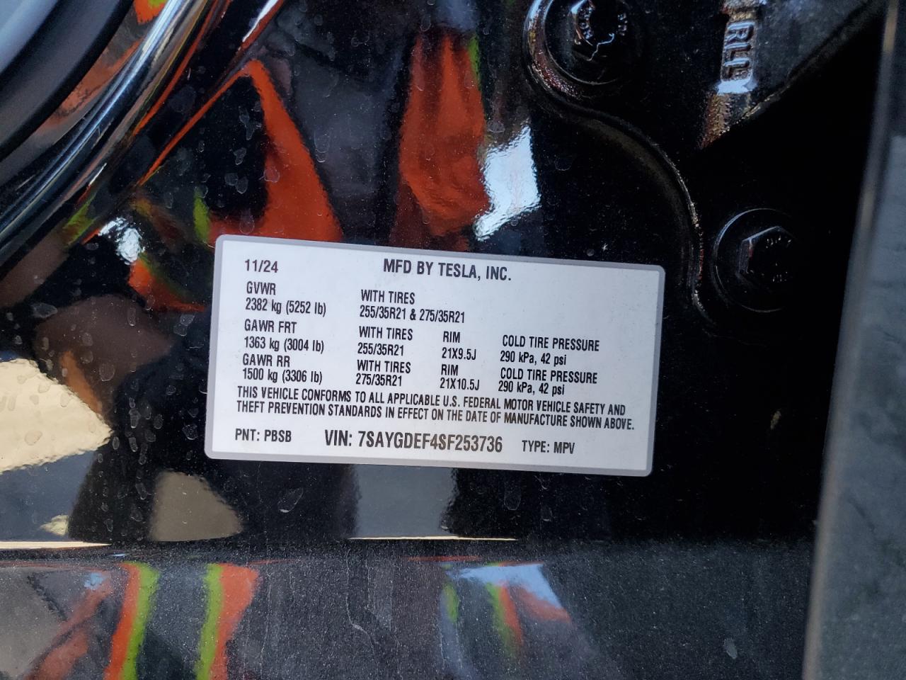 2025 Tesla Model Y VIN: 7SAYGDEF4SF253736 Lot: 82529495