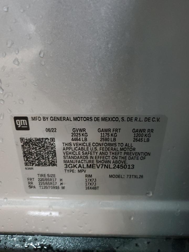 2022 GMC Terrain Sle VIN: 3GKALMEV7NL245013 Lot: 84759815