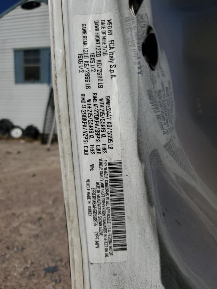 2017 Ram Promaster City VIN: ZFBERFAB4H6D60854 Lot: 82733335