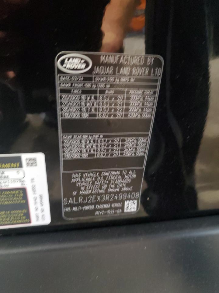 2024 Land Rover Discovery S VIN: SALRJ2EX3R2499408 Lot: 85259075