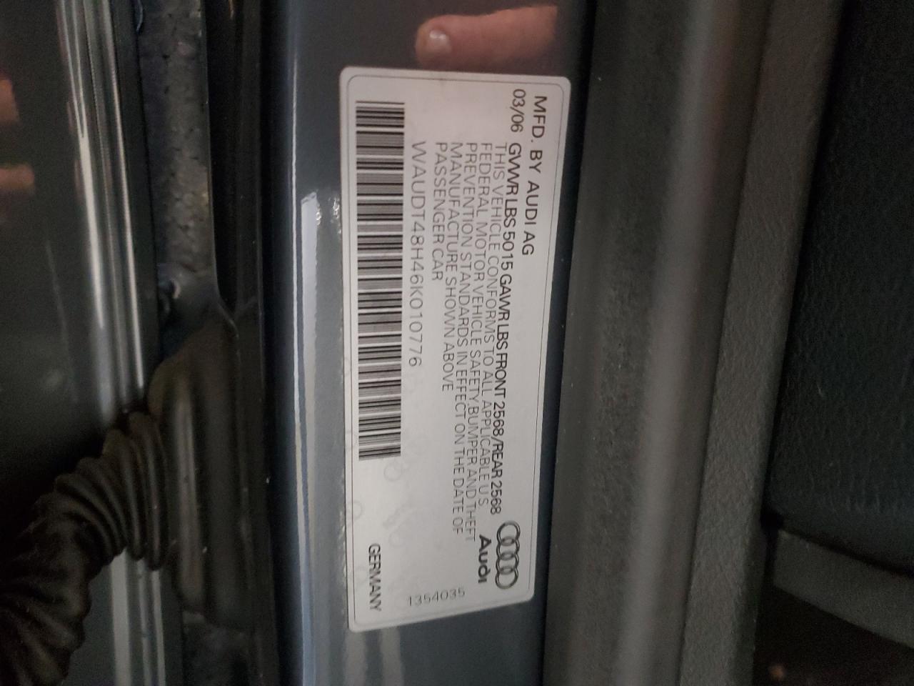 Фото: WAUDT48H46K010776