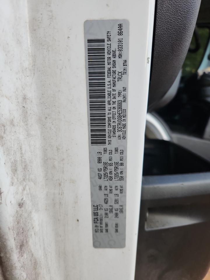 2017 Ram Promaster 2500 2500 High VIN: 3C6TRVDG6HE536663 Lot: 90227325