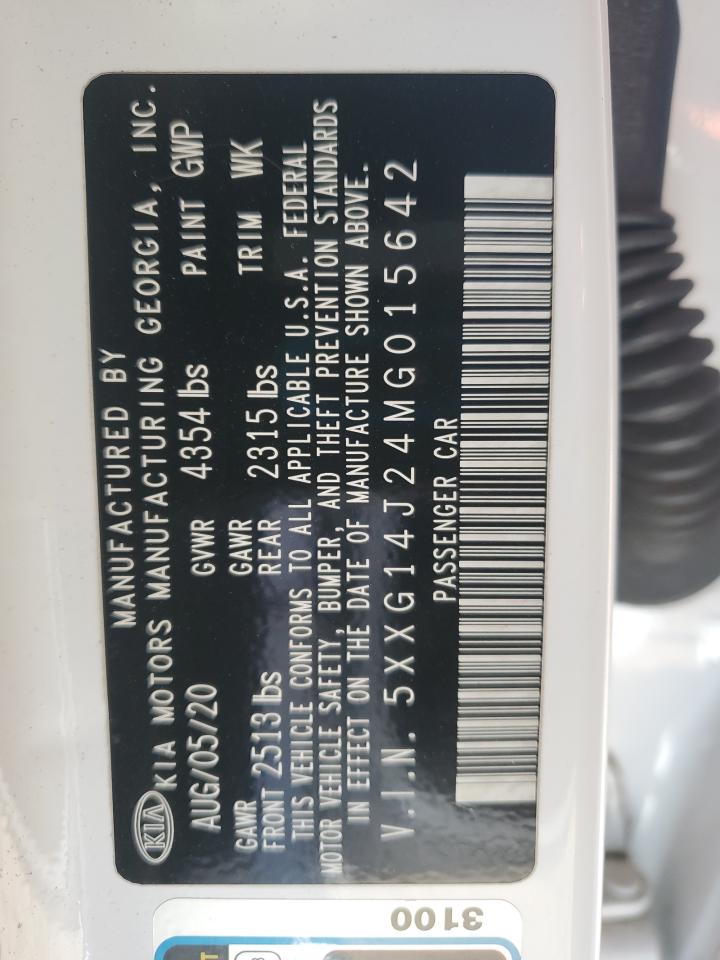 2021 Kia K5 Lxs VIN: 5XXG14J24MG015642 Lot: 87113615