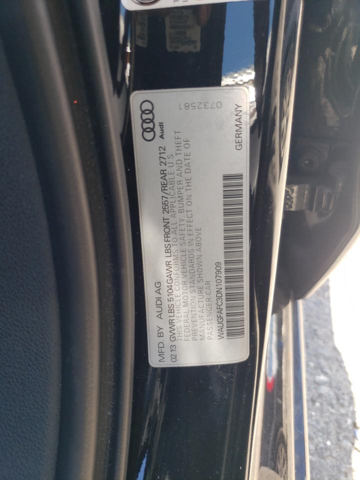 2013 Audi A6 Premium Plus VIN: WAUGFAFC3DN107909 Lot: 85484915