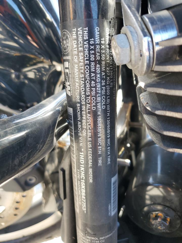 2019 Harley-Davidson Fltrx VIN: 1HD1KHC16KB647753 Lot: 87043795