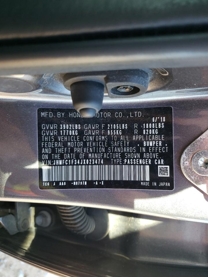 2018 Honda Civic Ex VIN: JHMFC1F34JX023474 Lot: 85894875