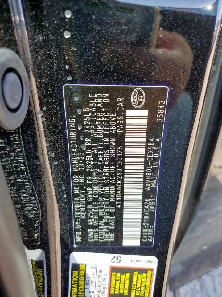 2025 Toyota Camry Xse VIN: 4T1DAACK2SU130175 Lot: 86327585