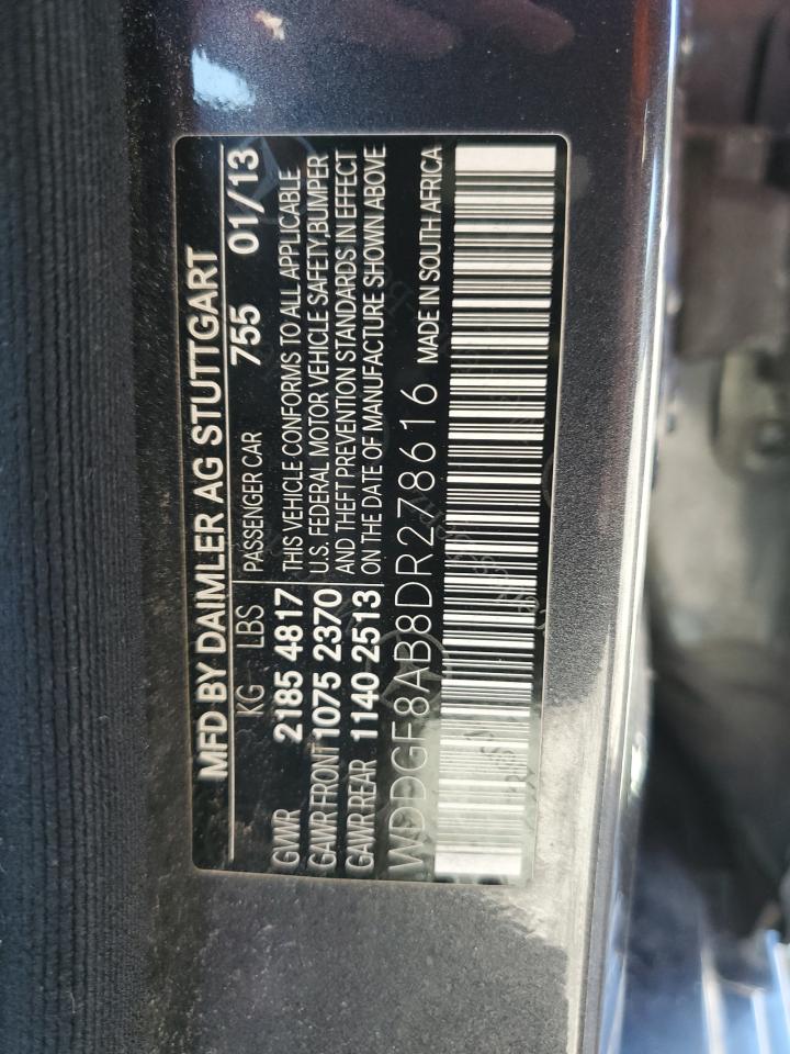2013 Mercedes-Benz C 300 4Matic VIN: WDDGF8AB8DR278616 Lot: 86242145