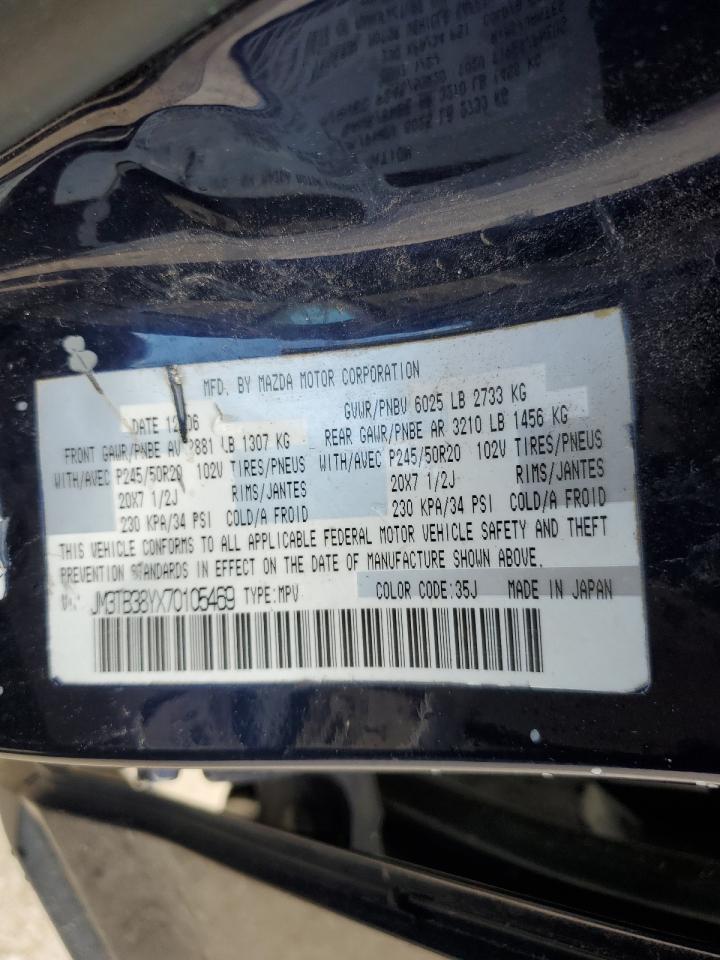 2007 Mazda Cx-9 VIN: JM3TB38YX70105469 Lot: 90380485