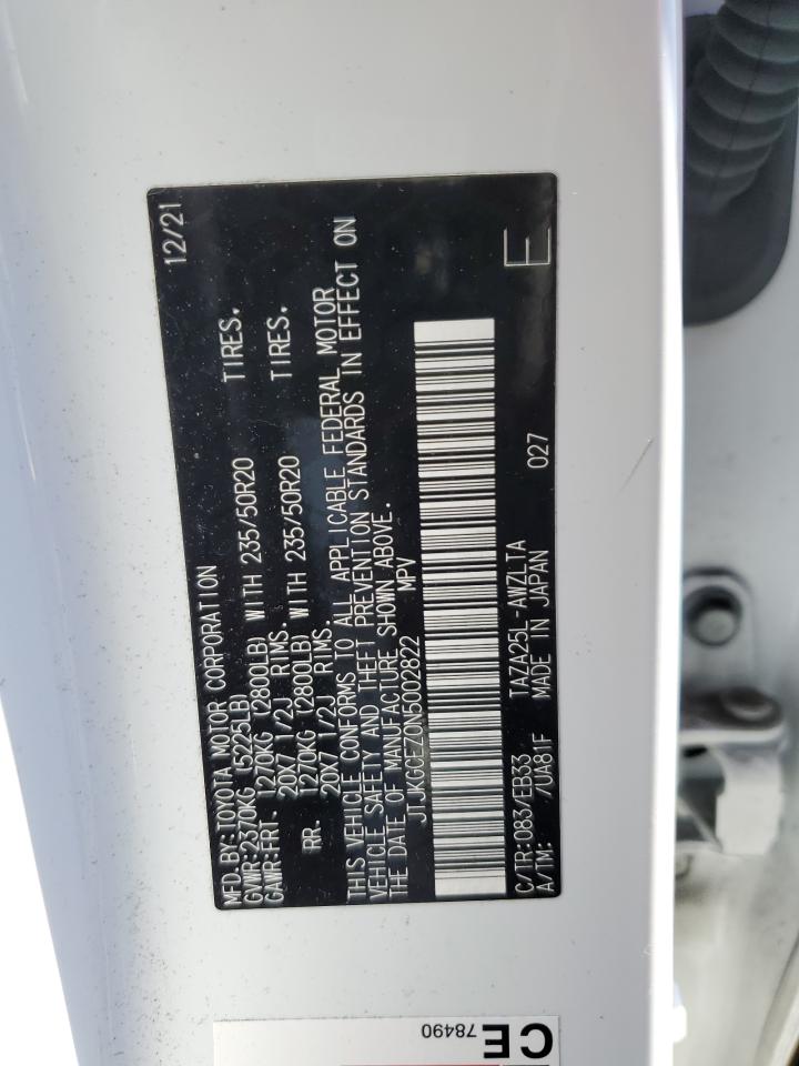 2022 Lexus Nx 350 VIN: JTJKGCEZ0N5002822 Lot: 85373005