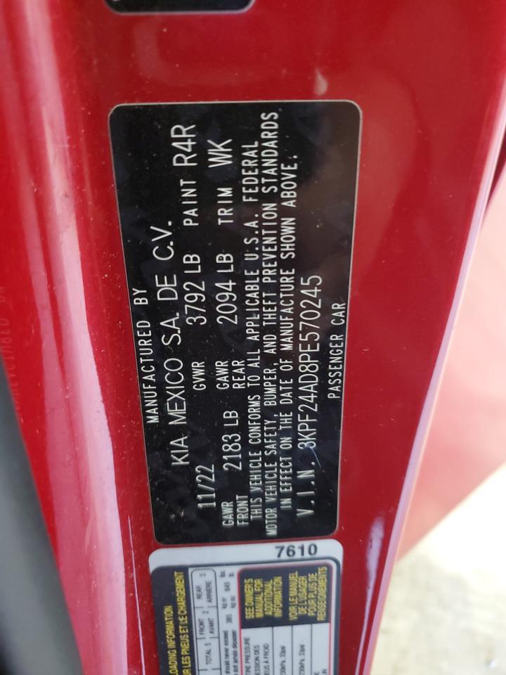 2023 Kia Forte Lx VIN: 3KPF24AD8PE570245 Lot: 86709995