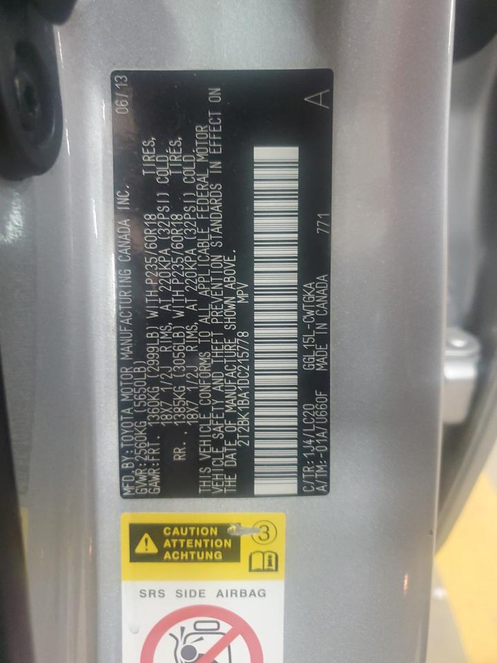 2013 Lexus Rx 350 Base VIN: 2T2BK1BA1DC215778 Lot: 87433835