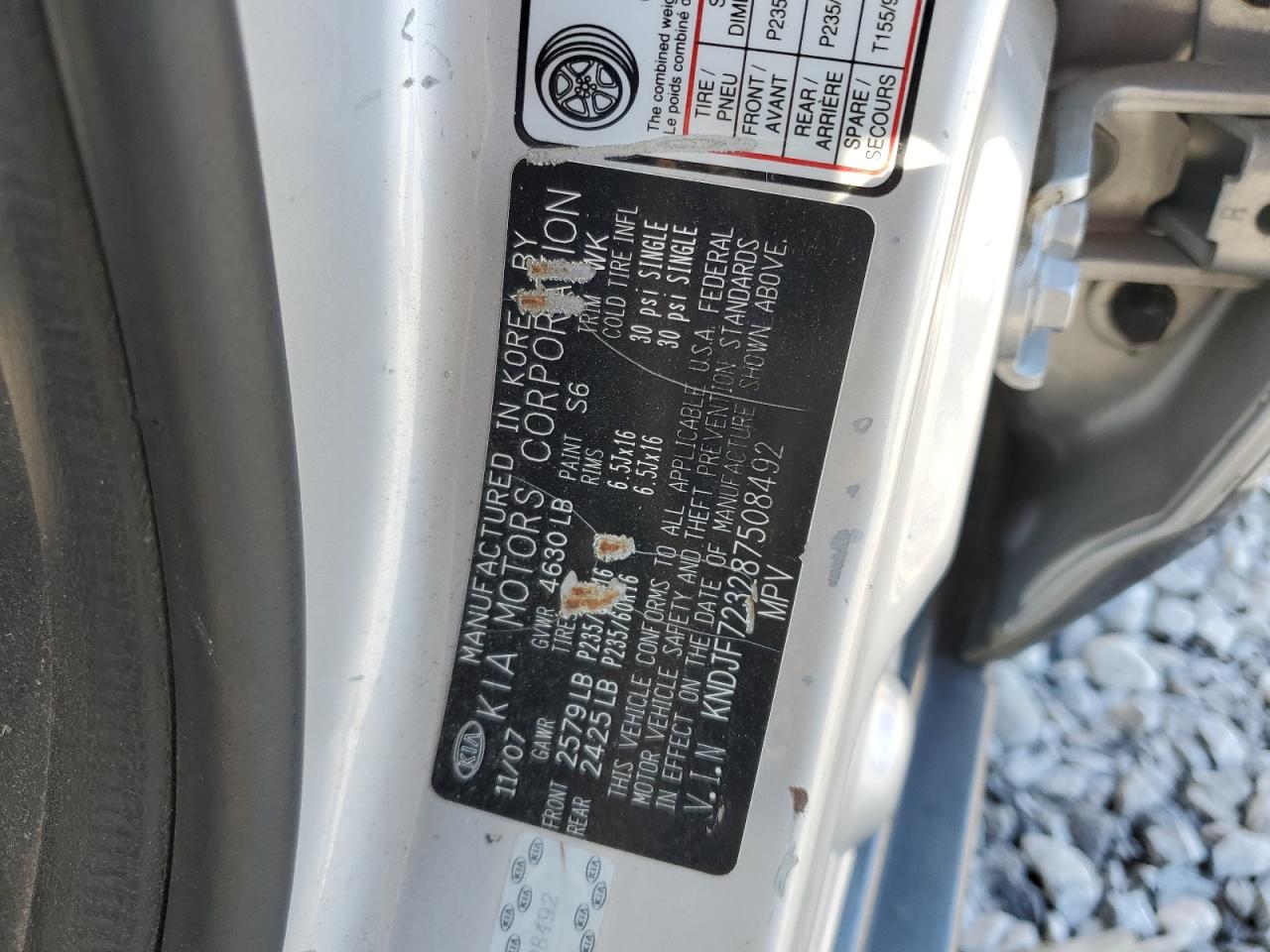 2008 Kia Sportage Ex VIN: KNDJF723287508492 Lot: 85600465