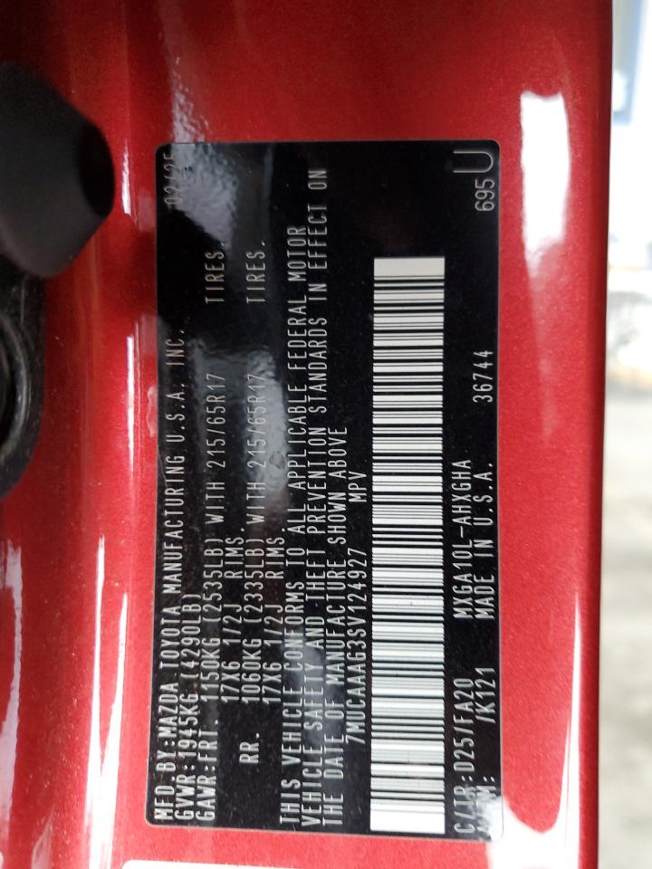 2025 Toyota Corolla Cross Le VIN: 7MUCAAAG3SV124927 Lot: 84963375